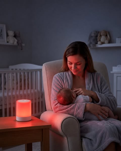 Not a red bulb. A 670nm lamp made for night feeds.