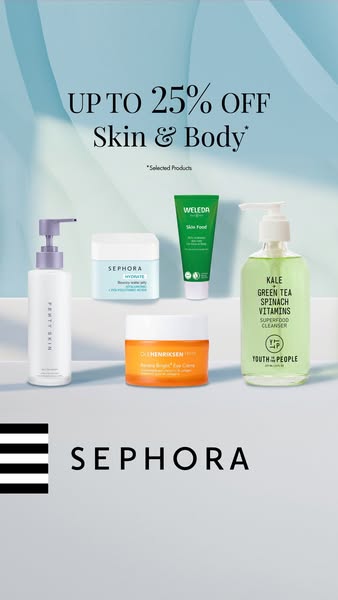 Up to 25% off Skin & Body