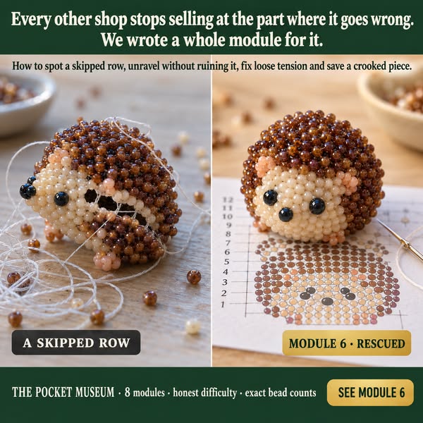 The Pocket Museum — 30 3D Beading Patterns, Honest Difficulty
