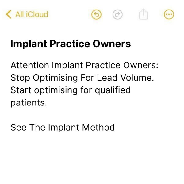 [dentists] get 3-5 new implant patients per month