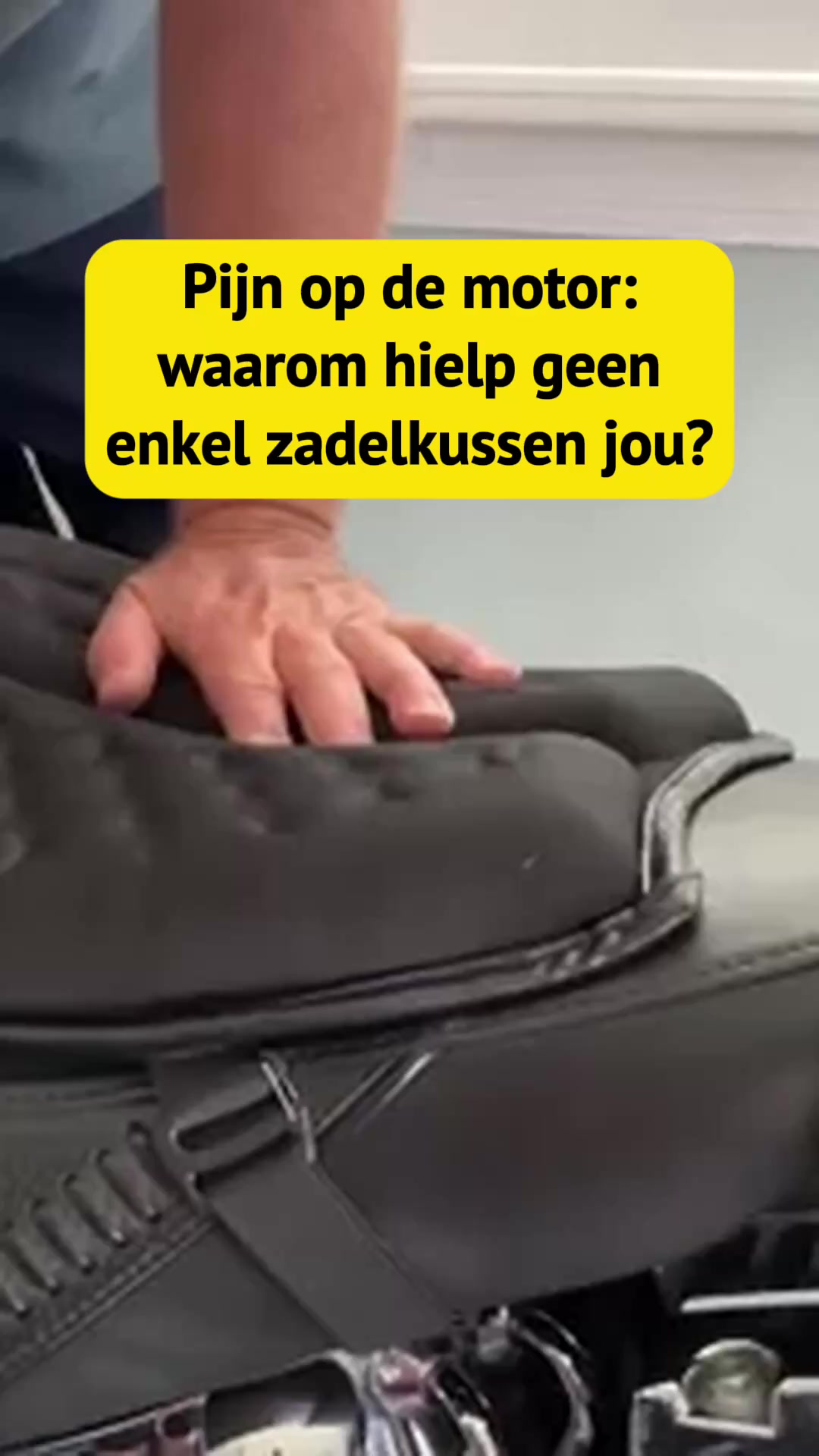 Je stuitje raakt het zadel niet meer