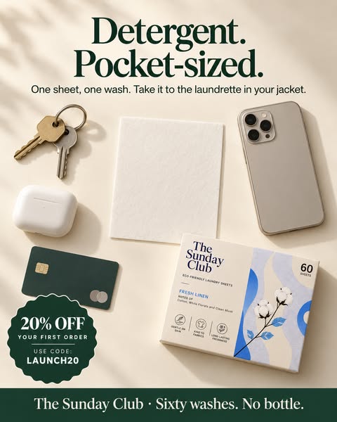 Detergent. Pocket-sized.