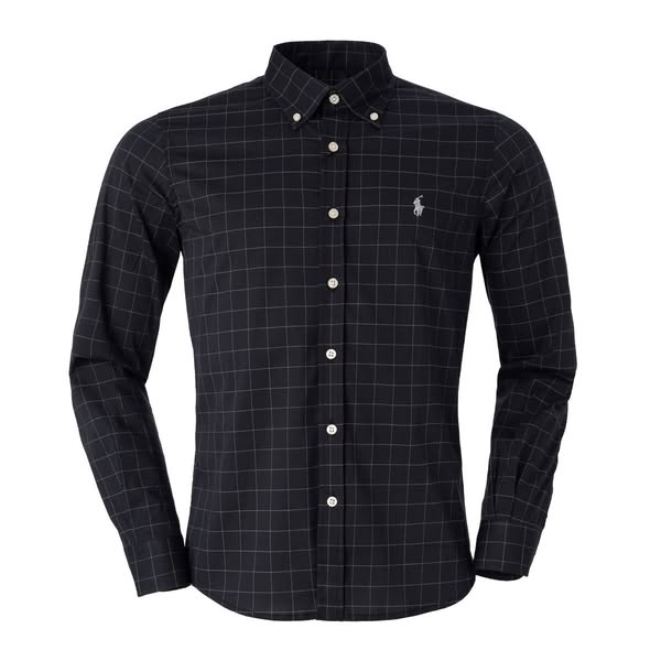 Men's RL Shirt Plaid Fontana - Black