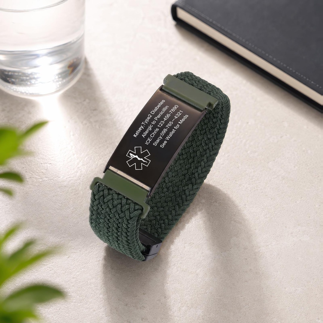Personalized Waterproof Sport Medical Alert Adjustable Bracelet