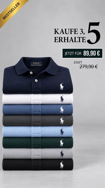 5 Polos für 89,90€