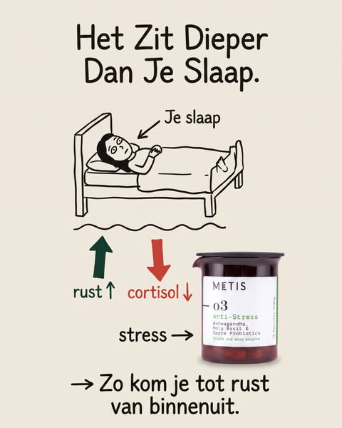 e slaap is het symptoom. Stress is de oorzaak.