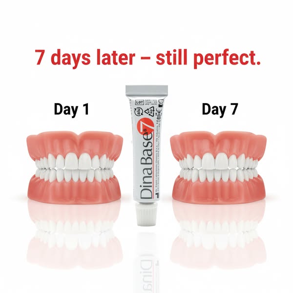 7-day hold for your dentures – not just another adhesive.