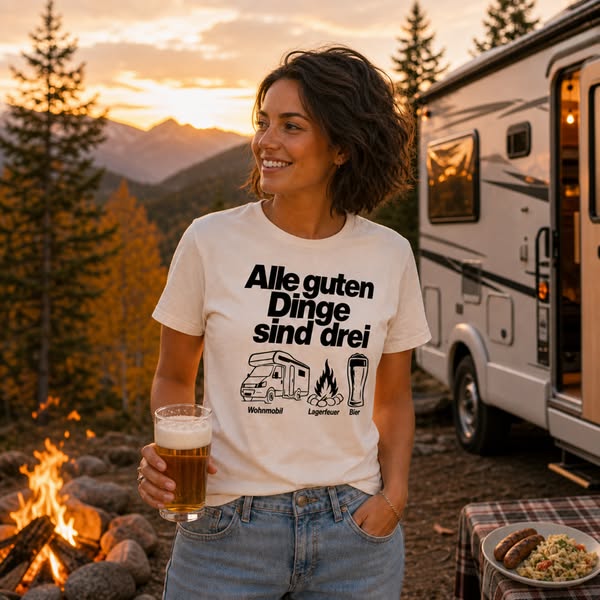 Wohnmobil, Lagerfeuer, Bier