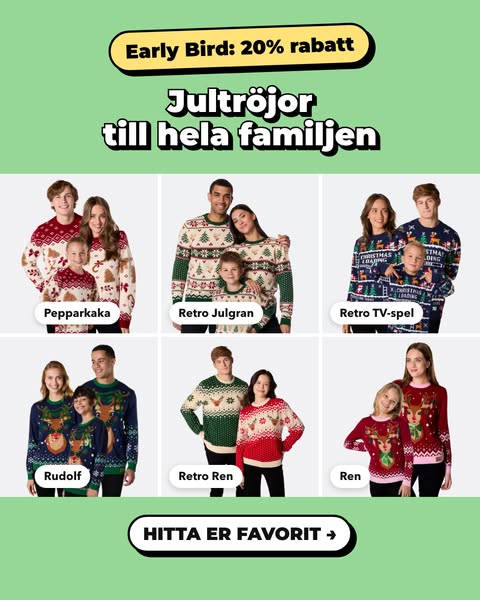 20% rabatt på jultröjor