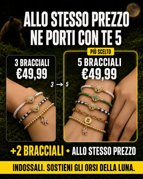 5 Bracciali al prezzo di 3