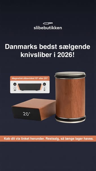 Årets knivsliber 2026, nu til super-tilbud. Gør det til en fornøjelse at stå i køkkenet! Forvandl alle dine knive derhjemme til professionel