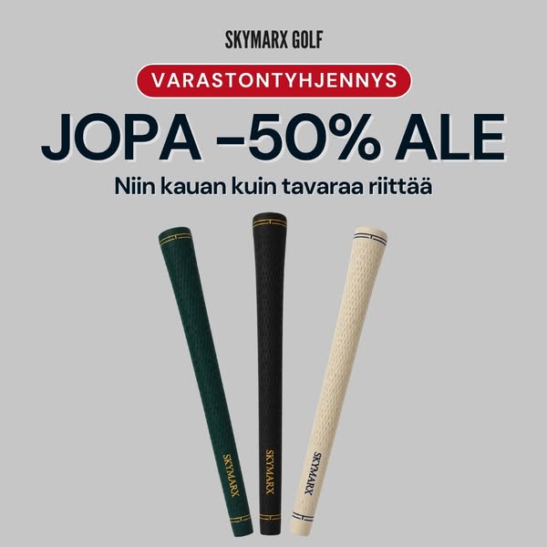Golfkamaa nyt poistohinnoin