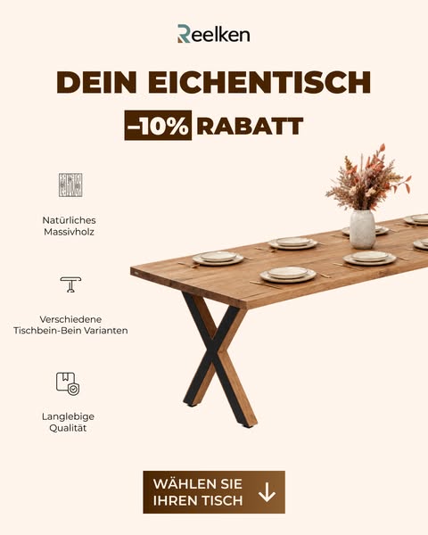 Tische aus Eichenholz