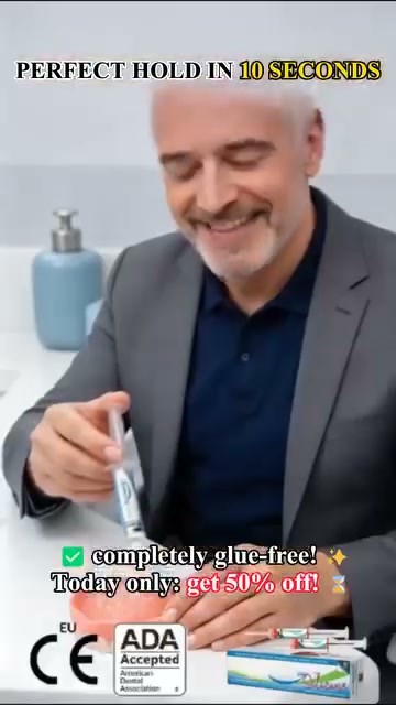 No messy glue. No sore gums. Up to 3 MONTHS of hold!