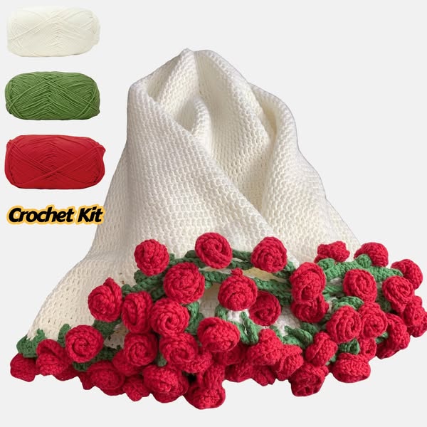 Crochet Rose Bouquet Blanket Pattern – Easy Video Tutorial for Beginners!
