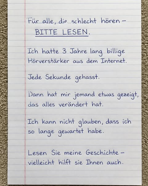 Was mir drei Jahre keiner gesagt hat