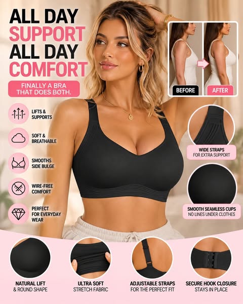 SEAMLESS JELLY BRA FULL COVERAGE PUSH UP NO UNDERWIRE BRA – LUNA