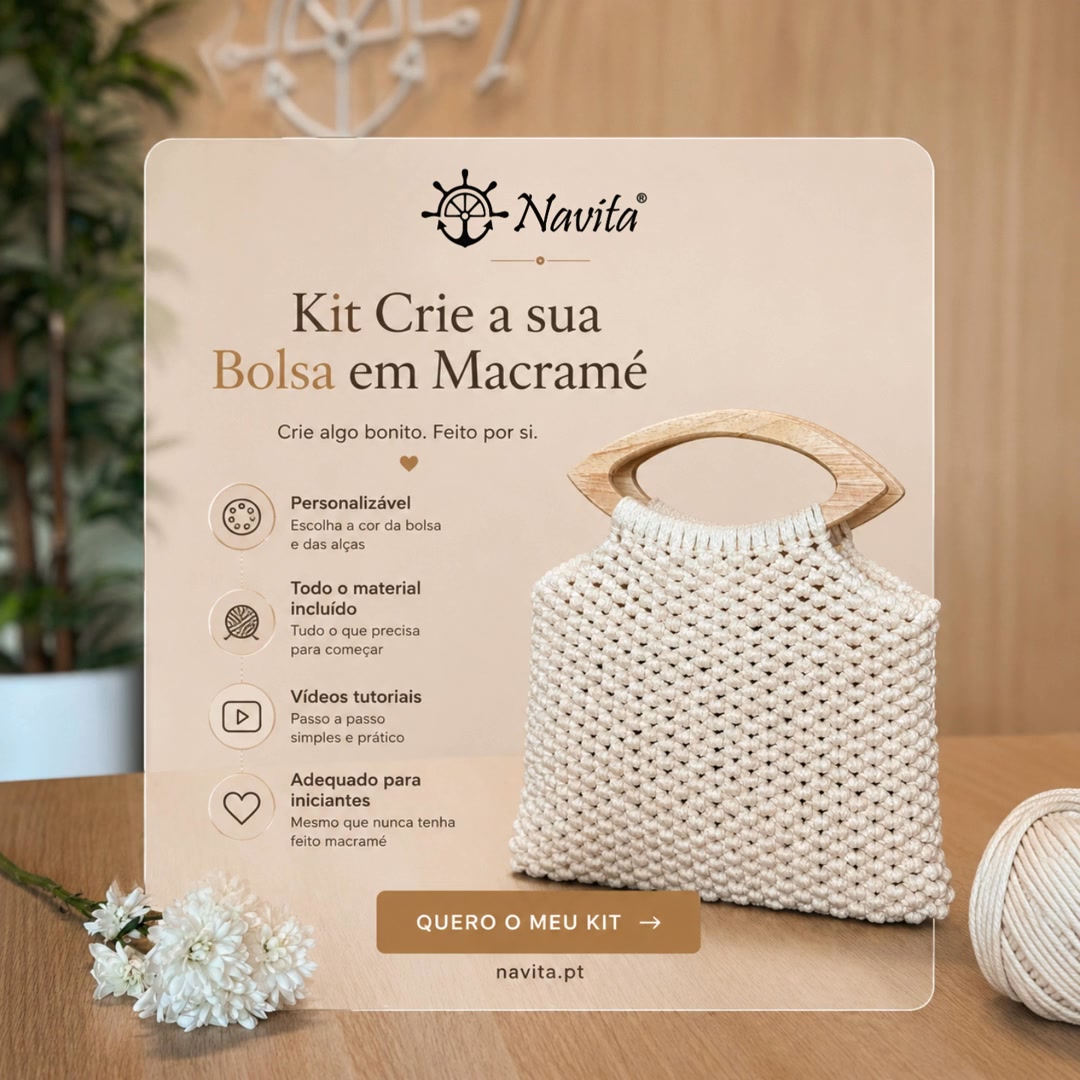 Kit Completo — Crie a sua Bolsa em Macramé