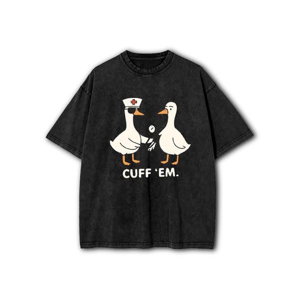 Cuff Em Nurse Washed T-Shirt