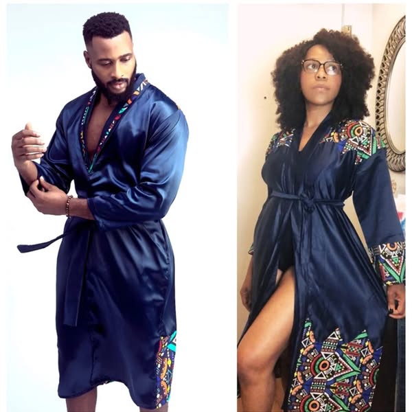 Mr & Mrs Matching Kimono Silk Robe