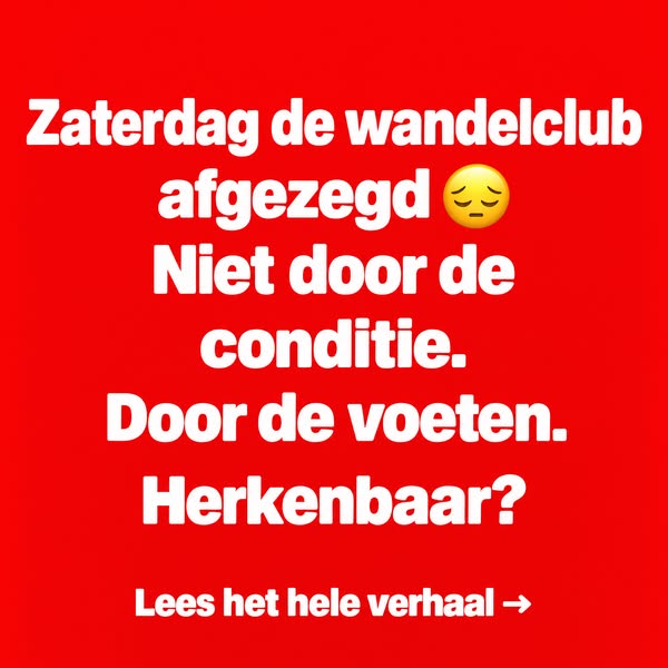 Niet de conditie. De voeten.