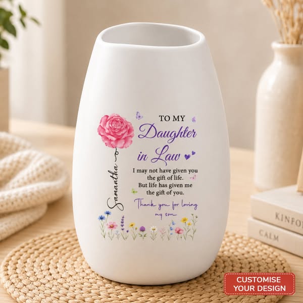 Personalised Matte Ceramic Vase