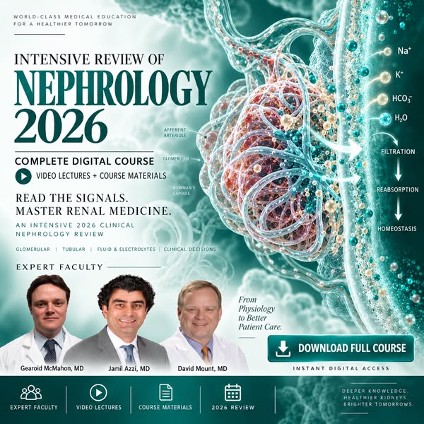 Harvard Intensive Review of Nephrology 2026 – Videos + Subtitles + PDF Slides – Medicalcourses