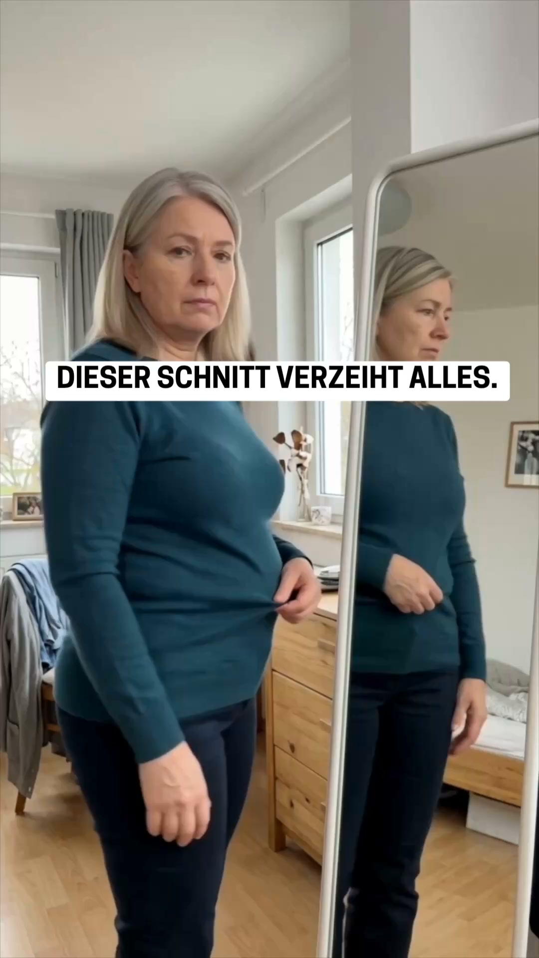 Nie wieder zurechtziehen.