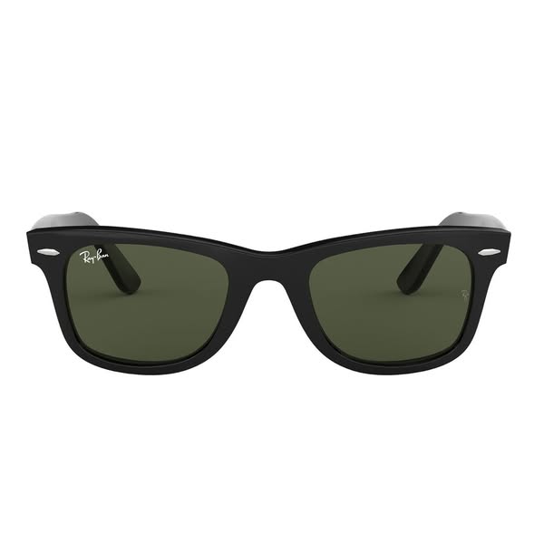 Ray-Ban Occhiali da Sole RB2140 901 Wayfarer Classic Original Nero/Verde G-15 Unisex