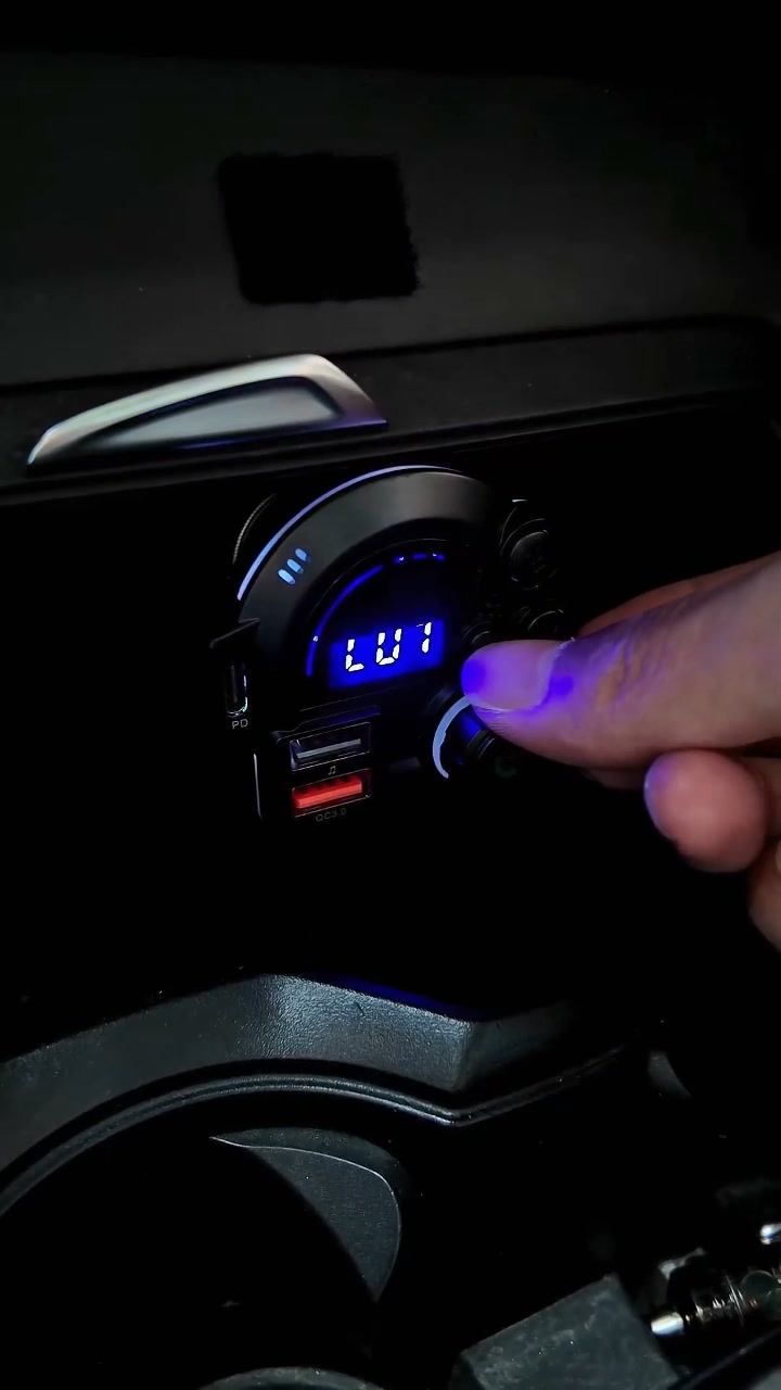 Bluetooth 5.3 Car FM Transmitter & Dual Port Fast Charger