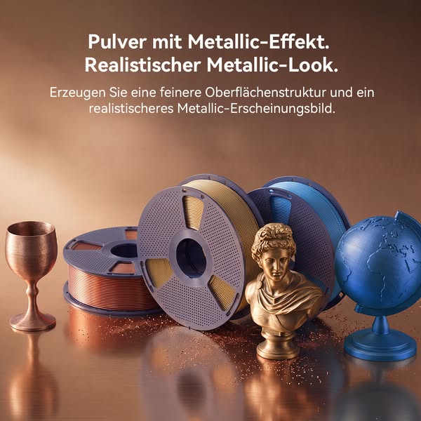 Jetzt SUNLU PLA Metallic entdecken.