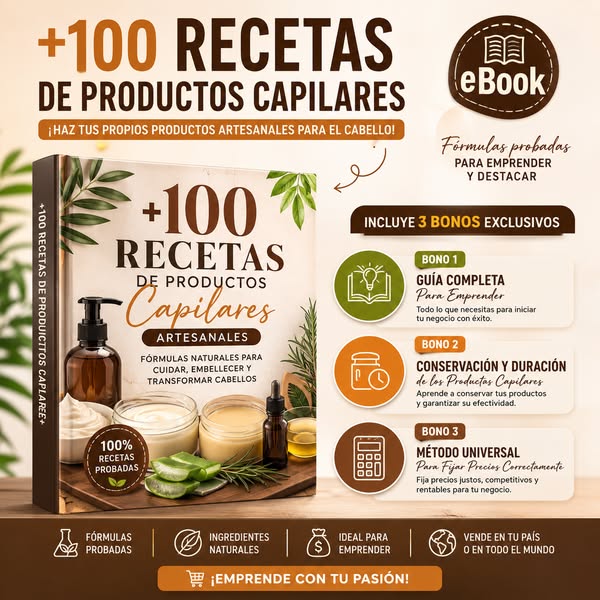 +100 RECETAS DE COSMETICA CAPILAR