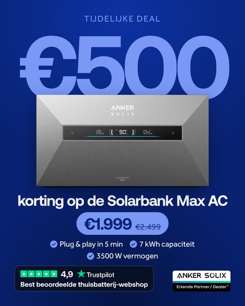 Nu €1.999, bespaar €500