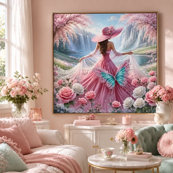 Peinture Diamant La Demoiselle — Créez l'élégance avec vos mains !