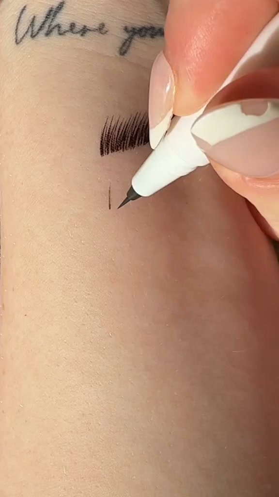 The brow pen that draws hair, not lines.