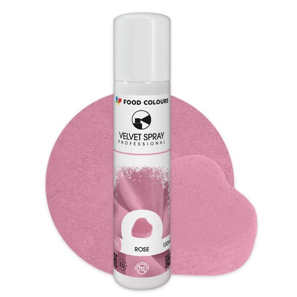 Food colours zamsz w sprayu do dekoracji wypieków różowy 100ml v15b-1