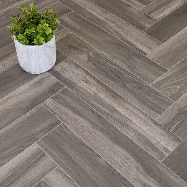 Venice Wood 919M Herringbone Wood Effect Art Decor Vinyl Flooring