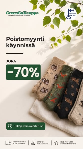 Alelaari auki — jopa -70%