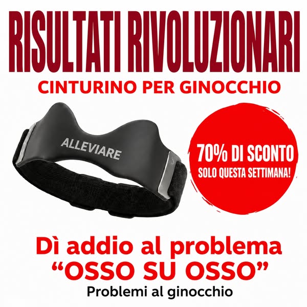 Agisce in modo mirato sul dolore, senza comprimere tutto il ginocchio Spedizione gratuita