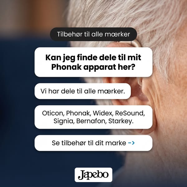 Vi har alt tilbehør til dit høreapparat hos Japebo