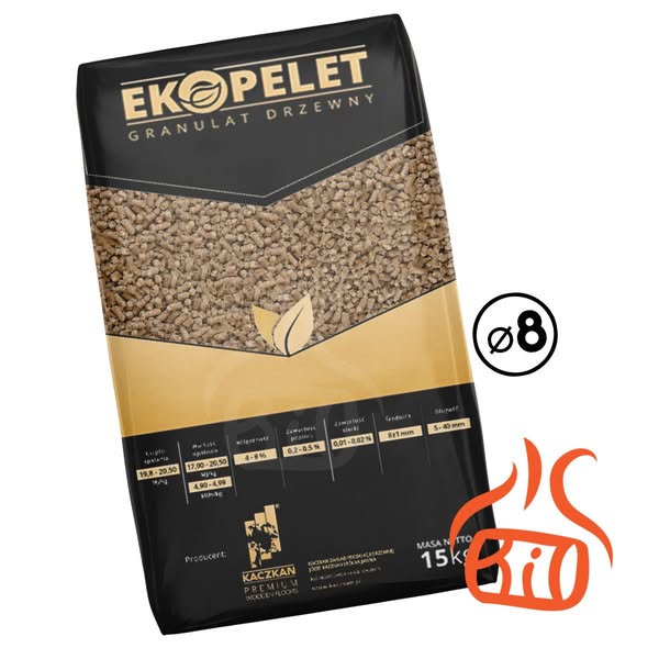 Pellet Ekopelet Dębowy 8 mm | paleta 975 kg
