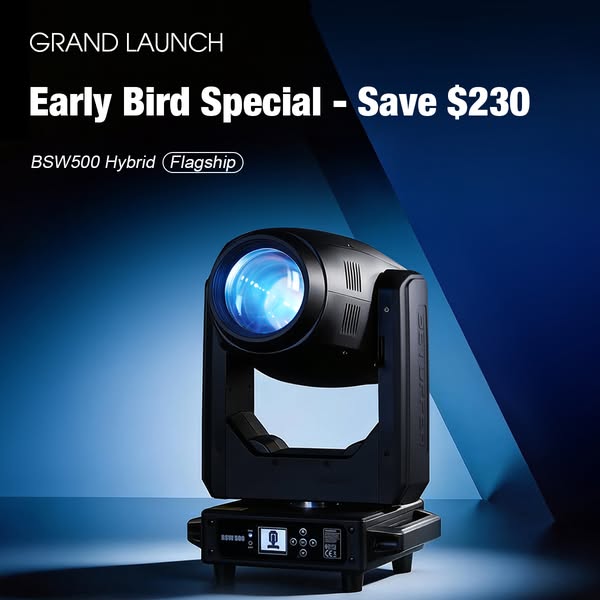Betopper BSW500 500W CMY + CTO Spot Beam Wash Hybrid Moving Head Light