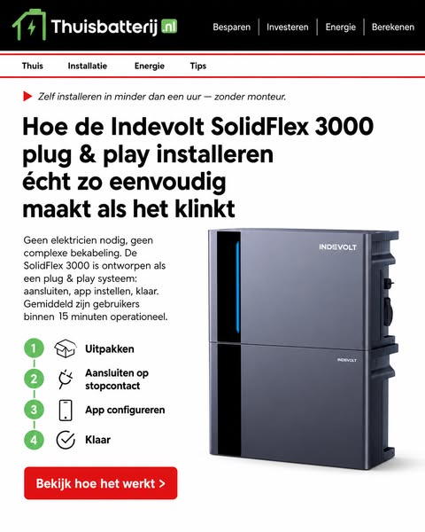 Zelf installeren in minder dan een uur — zonder monteur.