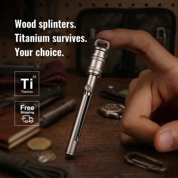 AcePick Pro: Titanium Toothpick + Precision Tool. One EDC, Endless Fixes.