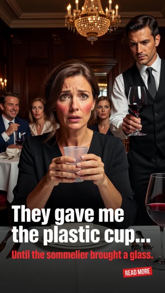 They gave me the plastic cup at the toast until the sommelier brought a glass from the back