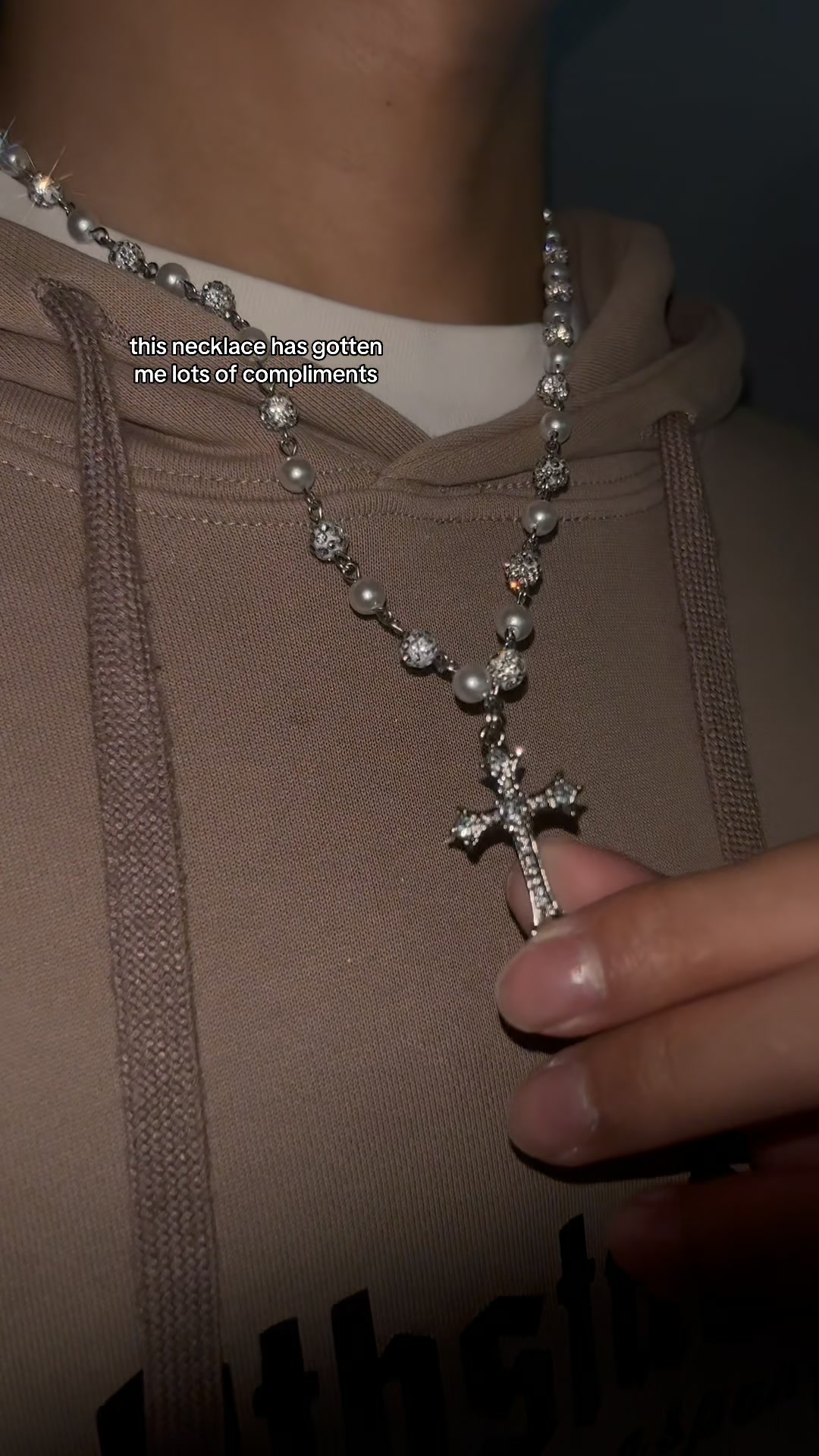 50%off - Pearl Rosary Necklace