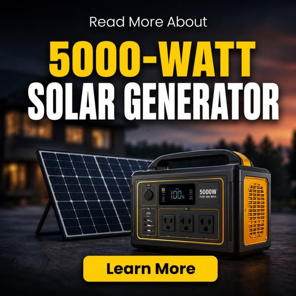 5000 watt solar generator for dependable home and off grid backup power solutions today.