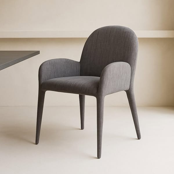 Topsi Dining Chair Graphite Grey Fabric