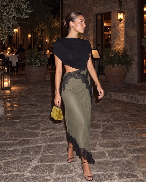 Olive Lace Dress