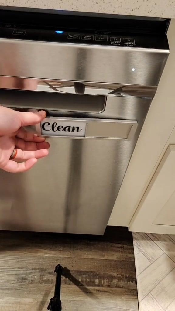 Clean Dirty Dishwasher Magnet Indicator Sign